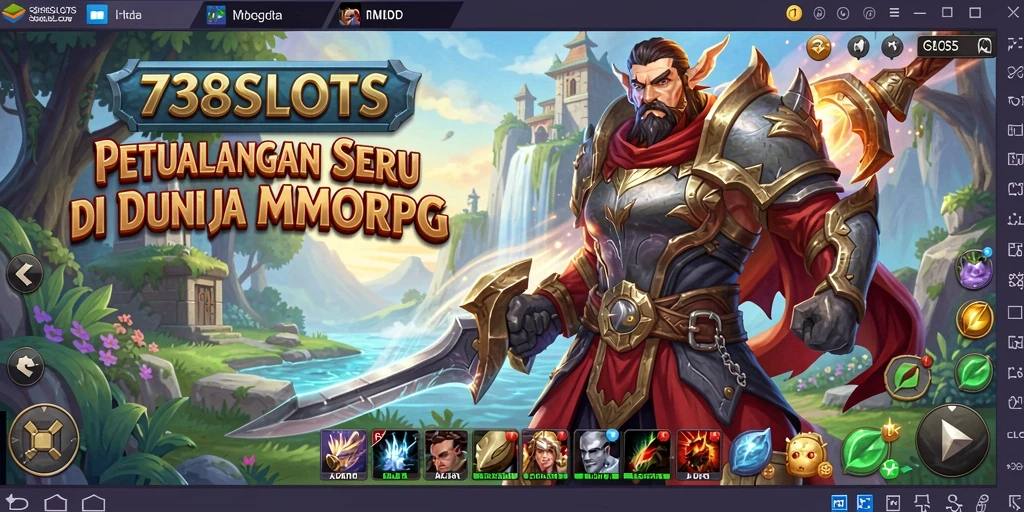 Tampilan gameplay seru dan interaktif dalam 738SLOTS MMORPG.