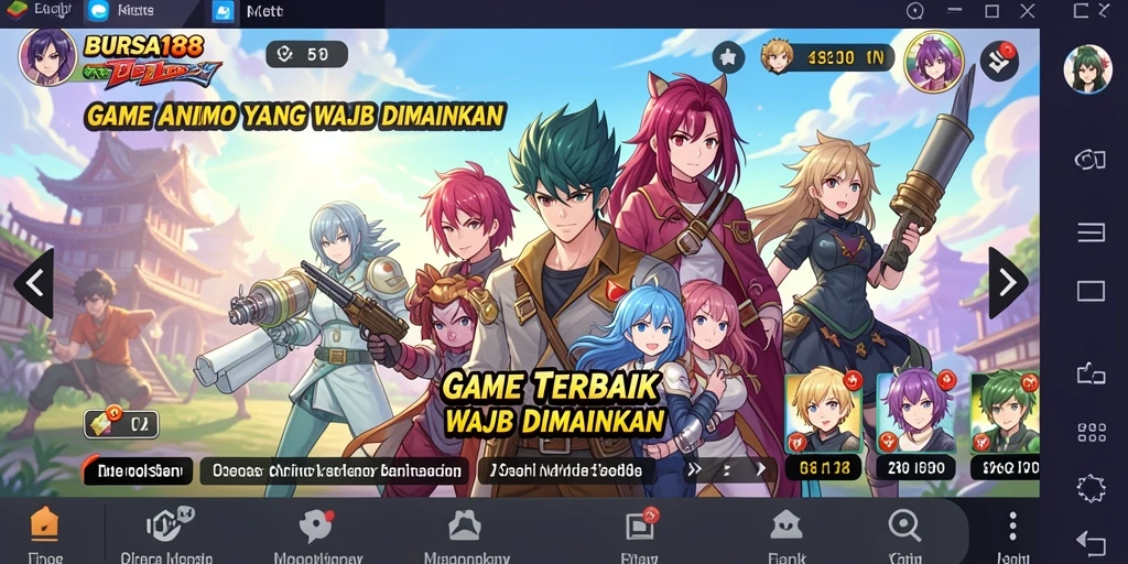 Tampilan gameplay BURSA188 dengan aksi karakter Anime.