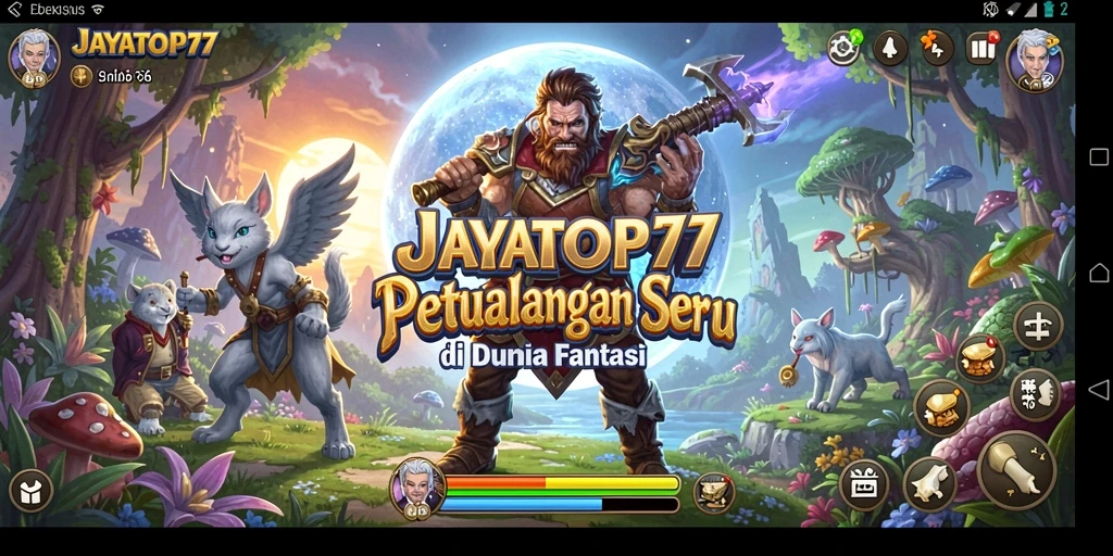 Tampilan gameplay seru dari JAYATOP77 saat menjelajahi dunia fantasi.