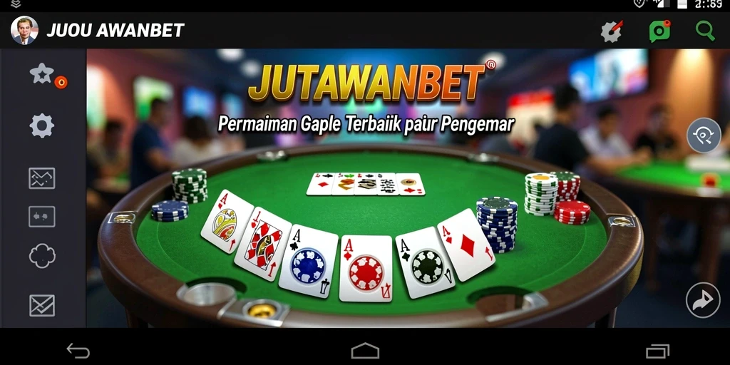 Tampilan gameplay seru dari JUTAWANBET saat bermain Gaple.