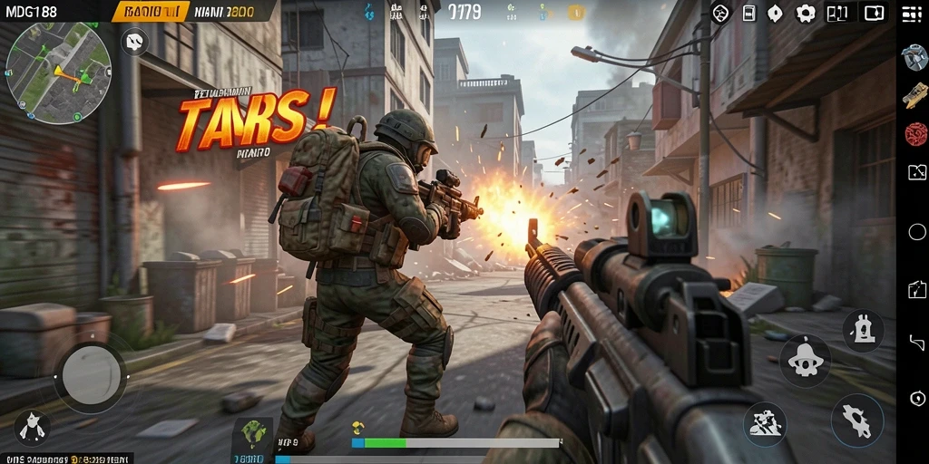 Tampilan dinamis dan aksi menegangkan dalam gameplay MDG188.