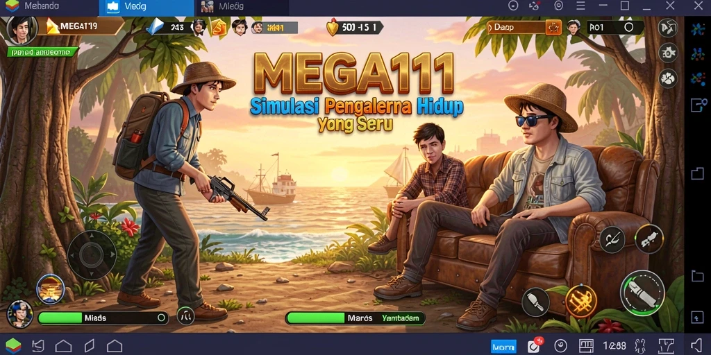 Tangkapan layar MEGA111 menunjukkan gameplay simulasi yang menarik.