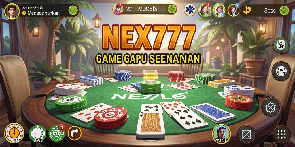 Gameplay seru NEX777 dalam permainan Gaple yang menantang.