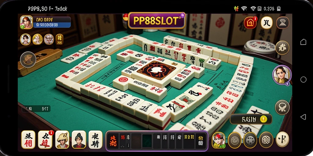 Tampilan menarik dari gameplay Mahjong yang mengasyikkan.