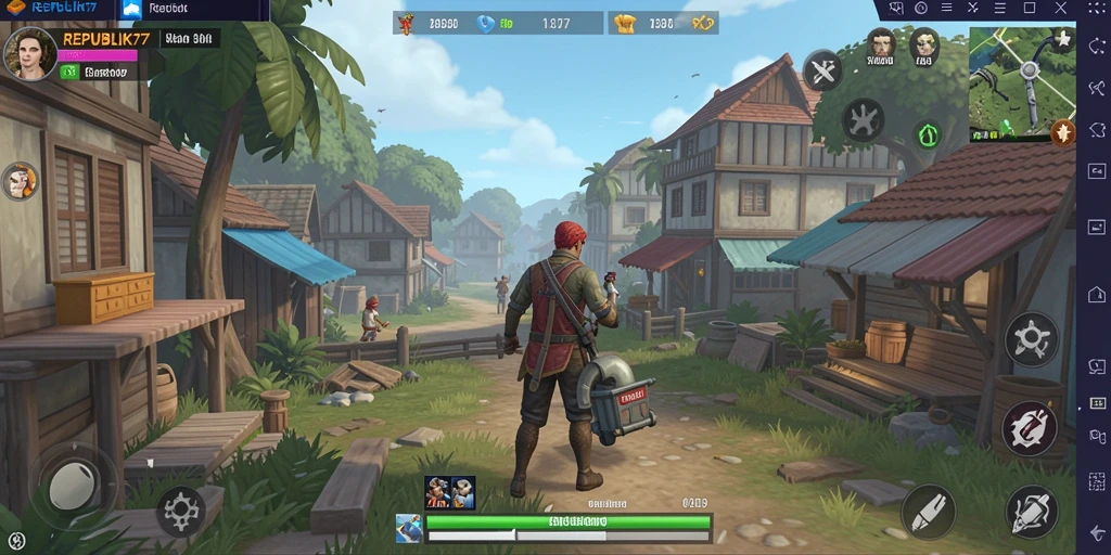 Tampilan gameplay REPUBLIK77 yang menakjubkan dan interaktif.
