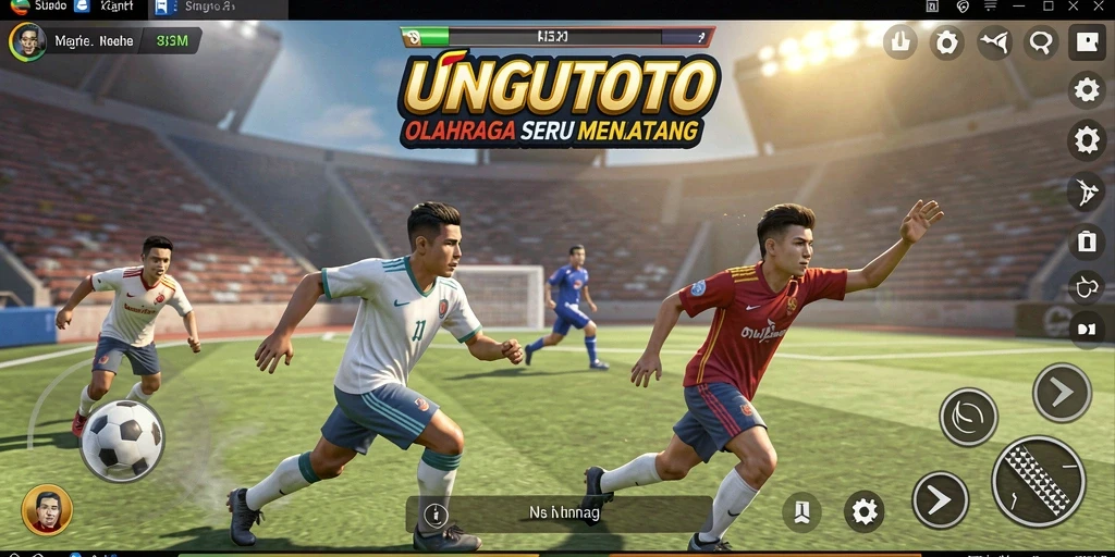 Gameplay seru UNGUTOTO menampilkan aksi olahraga yang mendebarkan.