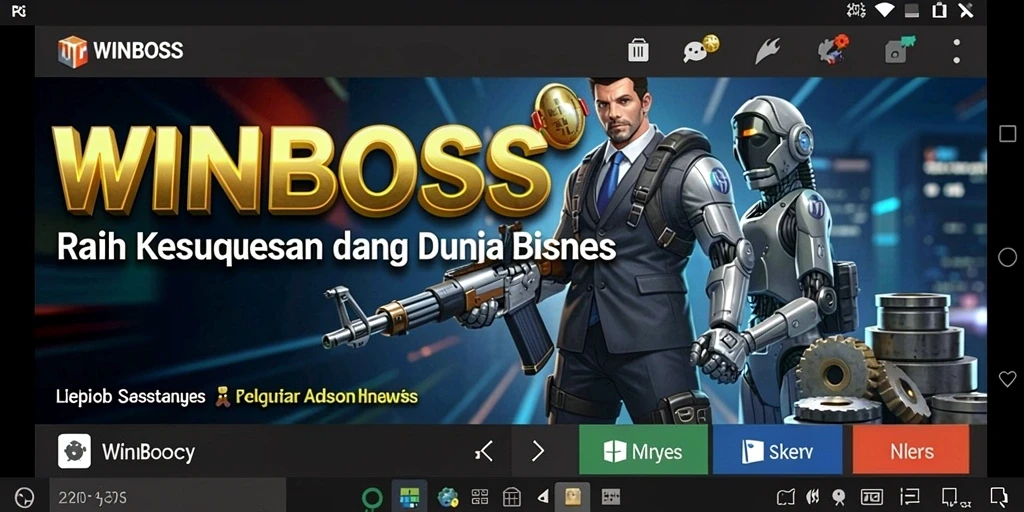 Screenshot gameplay WINBOSS menampilkan aksi mengelola bisnis yang menarik.