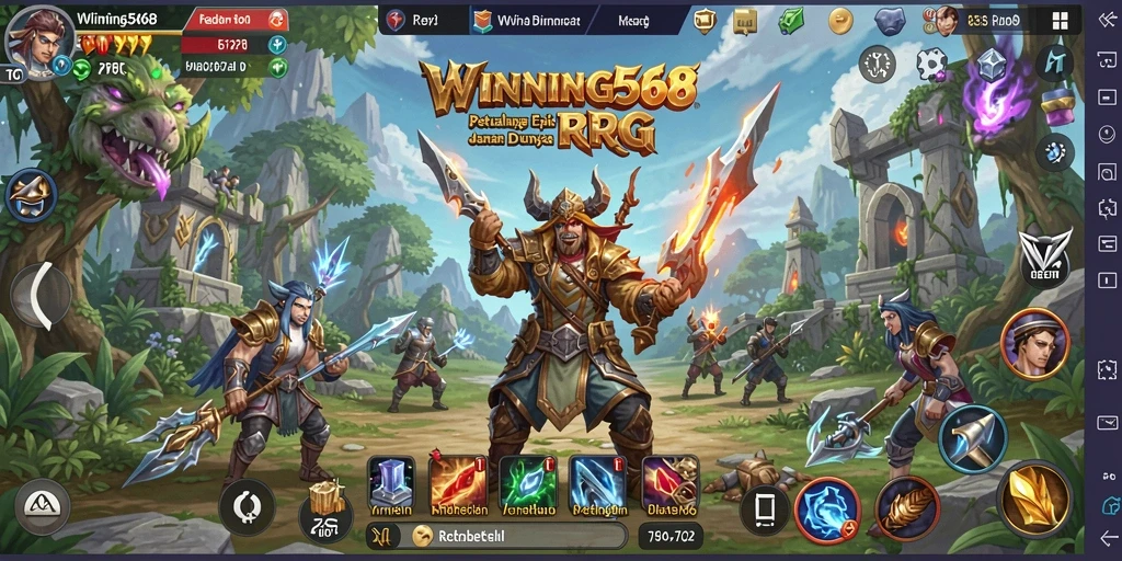 Tampilan gameplay menakjubkan dari <strong>WINNING568</strong> dengan petualangan RPG yang seru.